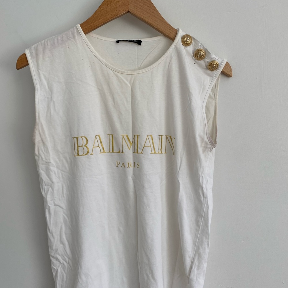 Balmain Tank top- white!